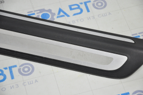 Door sill outer front left Audi Q5 8R 09-17 black with chrome broken guide, scratches