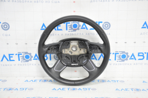 Bare steering wheel Audi Q5 8R 13-17 leather black, no buttons, scratches, worn
