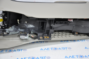 Console center armrest and cup holders Ford Escape MK3 17- gray, leather, scratches, water damage