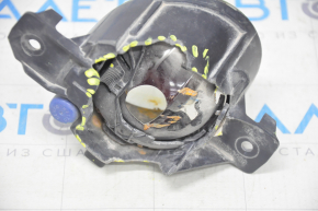 Fog light left Nissan Rogue 14-16 broken housing and reflector on spare parts, sand