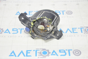 Fog light left Nissan Rogue 14-16 broken housing and reflector on spare parts, sand