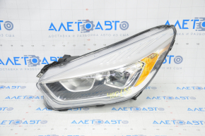 Front left headlight complete Ford Escape MK3 17-19 rest, halogen+led, light, sand, for polishing