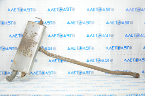 Muffler rear part with barrel Jeep Renegade 15- fwd rusty