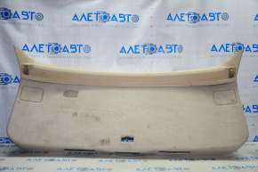 Lower trunk door trim Lexus RX350 RX450h 10-15 beige, without plugs, scratches, whitened plastic, for dry cleaning