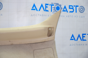 Lower trunk door trim Lexus RX350 RX450h 10-15 beige, without plugs, scratches, whitened plastic, for dry cleaning
