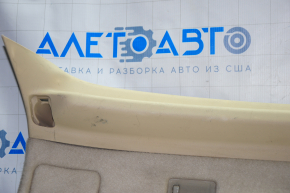Lower trunk door trim Lexus RX350 RX450h 10-15 beige, without plugs, scratches, whitened plastic, for dry cleaning