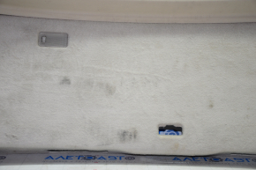 Lower trunk door trim Lexus RX350 RX450h 10-15 beige, without plugs, scratches, whitened plastic, for dry cleaning