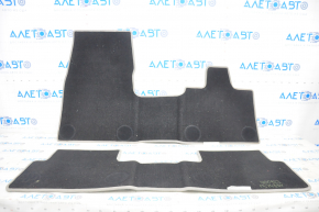 Set of floor mats for BMW i3 14-20, cloth, gray, chemically treated