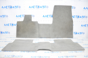 Set of floor mats for BMW i3 14-20, cloth, gray, chemically treated