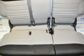 Rear row of seats 2nd row Fiat 500L 14- cloth, gray with black inserts, headrest tear, scratches, without seat belt latches