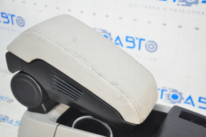 Central console armrest BMW i3 14-20 grey leather, dry cleanable
