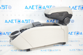 Central console armrest BMW i3 14-20 grey leather, dry cleanable