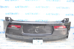 Rear bumper assembly BMW i3 14-17 for parking sensors, black, scratches, pressed