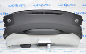 Torpedo front panel with AIRBAG Toyota Prius 50 16 black with gray under a small display, cracked and dented mount