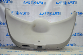 Lower trunk door trim Nissan Leaf 13-17 gray, scratches, plastic turned white