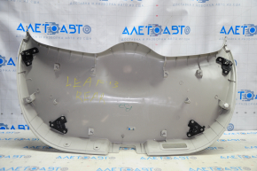 Lower trunk door trim Nissan Leaf 13-17 gray, scratches, plastic turned white