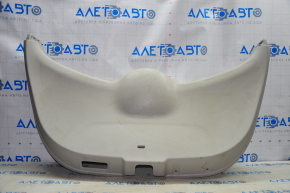 Lower trunk door trim Nissan Leaf 13-17 gray, plastic faded, worn