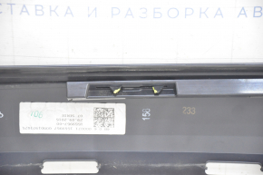 Roof trim right outer BMW i3 14-20 with molding and fasteners, graphite, broken fasteners, tear