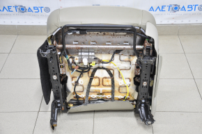 Driver's seat Toyota Prius V 12-17 without airbag, leather, beige, mechanical+electric, water damage