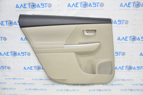 Door trim card rear left Toyota Prius V 12-17 leather, beige, bump, scratches