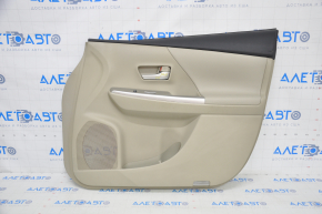 Door trim card front right Toyota Prius V 12-17 leather, beige, tears