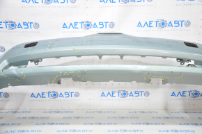 Front bumper bare Toyota Prius V 12-14 pre-rest under washers, green, dented, sawed, lower fasteners torn off