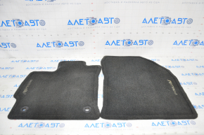 Set of floor mats for Toyota Prius V 12-17, cloth, black, erased inscriptions