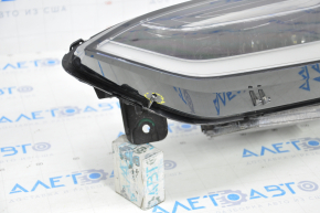 Tesla Model X 16-21 BASE front left headlight complete, sand, condensation under glass, broken lower mount guides