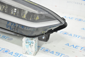 Tesla Model X 16-21 BASE front right headlight complete, sand, condensation under glass, reflector defect, lower mount guides broken