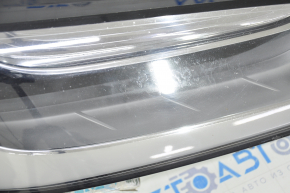 Tesla Model X 16-21 BASE front right headlight complete, sand, condensation under glass, reflector defect, lower mount guides broken