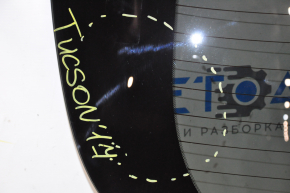 Rear glass of the trunk door Hyundai Tucson 16-21 tinted, small scratches, scratches from a ditch