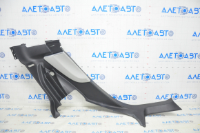 Rear pillar trim lower left Tesla Model S 12-15 pre-restoration, black, with gray insert, type 2, rubbed