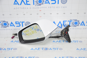 Side mirror left Tesla Model X 16-21 13+1 pins, white+chrome, heated, auto-dimming
