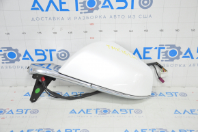 Side mirror left Tesla Model X 16-21 13+1 pins, white+chrome, heated, auto-dimming