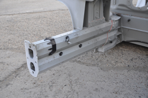 Front right quarter Tesla Model S 12-15 pre-rest RWD on the body, aluminum panel, white