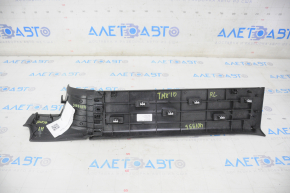 Door sill trim rear left Tesla Model X 16-21 complete, type 1, black, scratches