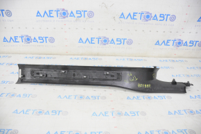 Door sill trim front left inner Tesla Model X 16-21 black, scratches, broken fastener