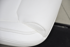 Back row of seats 2 row right Tesla Model X 16-21 leather white, with airbag, electric, heated, scratches