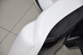 Back row of seats 2 row right Tesla Model X 16-21 leather white, with airbag, electric, heated, scratches