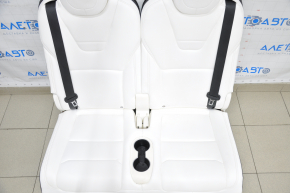 Back row of seats 3 row Tesla Model X 16-21 leather white, without airbag, electric, heated, made headrest