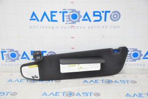 Tesla Model S 12-20 left visor black suede, broken mirror cover fastener