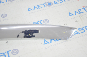 Tesla Model X 16-21 radiator grill molding bottom, chrome, broken fasteners, sand, chrome swelled