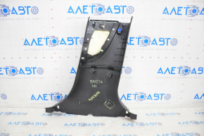 Center pillar trim lower left Tesla Model S 12-20 black, with black insert, broken fastener