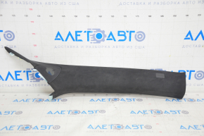 Front pillar trim right Tesla Model S 12-20 black suede, suede swelled, broken fastener