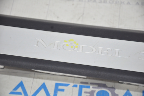 Door sill trim front right Tesla Model S 12-20 black, with chrome trim, chrome trim