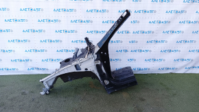 Front left quarter Lexus ES350 07-10 black, side member nose sawed off