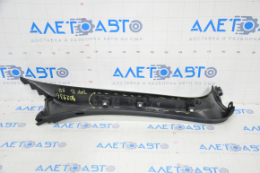 Right trunk door trim Tesla Model X 16-21 black, mount and plug are peeled off, scratches, worn