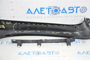 Right trunk door trim Tesla Model X 16-21 black, mount and plug are peeled off, scratches, worn