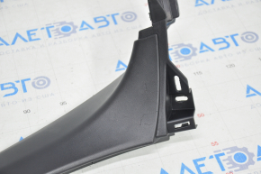 Right trunk door trim Tesla Model X 16-21 black, mount and plug are peeled off, scratches, worn