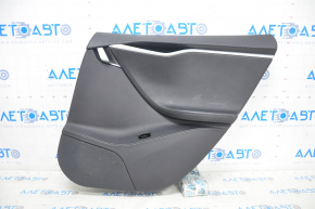 Door trim card rear right Tesla Model S 16-20 rest, leather black, with backlight, butt on chrome